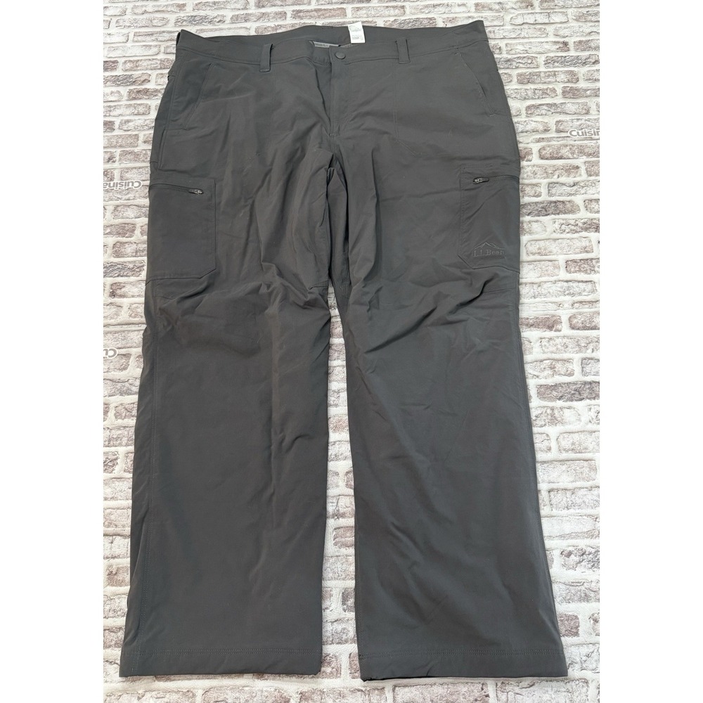 L.L. Bean Pants Mens 42x29 Gray Cresta Fleece Lined Cargo Gorpcore 508240 Hiking
